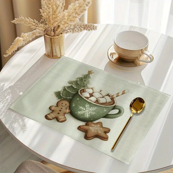 4-Piece Christmas Placemat Set - Picture 1 of 4